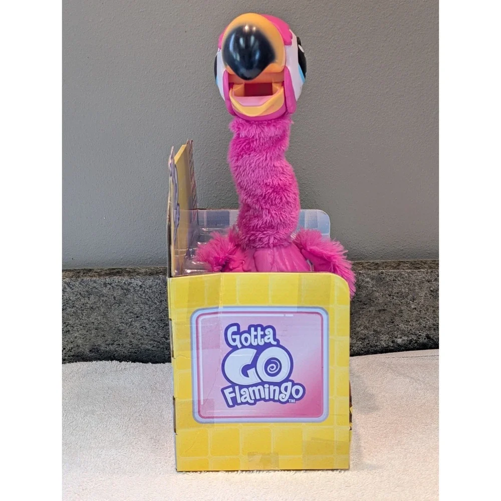 Little LIVE Pets Gotta Go Flamingo In Box Toilet Repeat What I Say READ